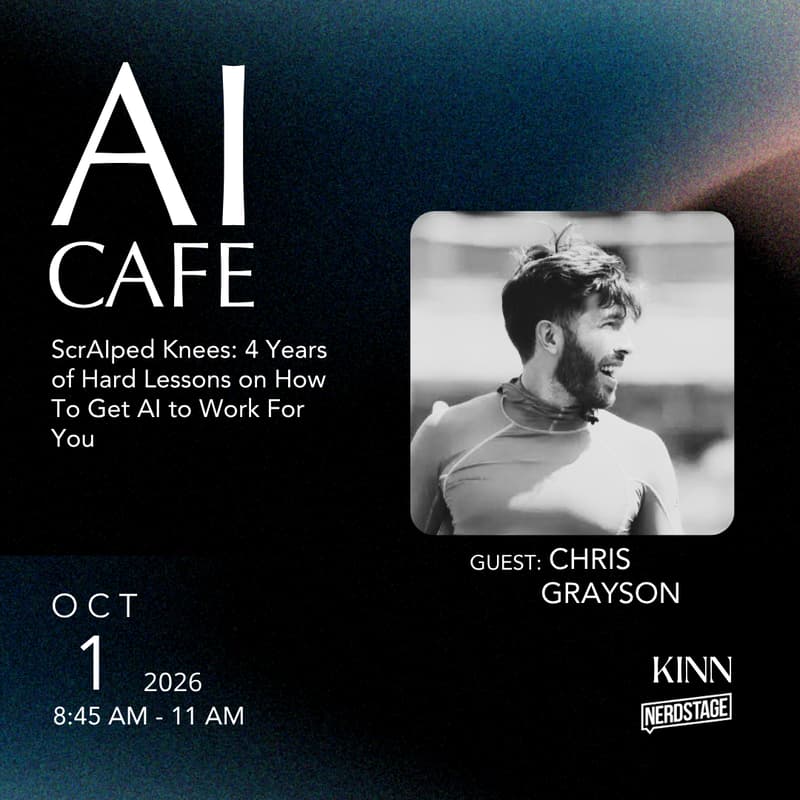 Cover Image for AI Cafe: ScrAIped Knees: 4 Years of Hard Lessons on How To Get AI to Work For You