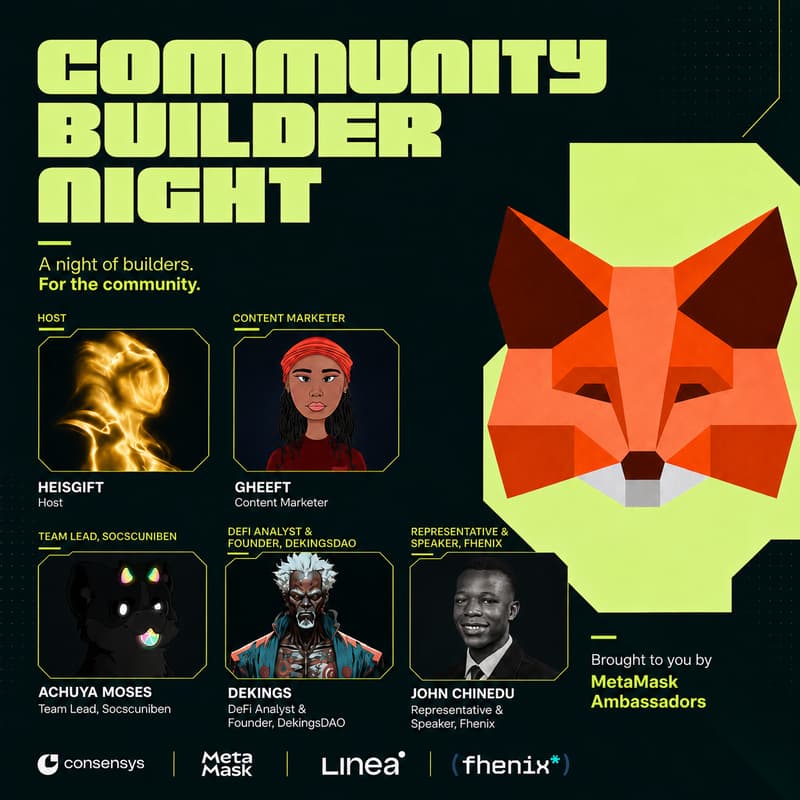 Cover Image for MetaMask Community Builder Night Benin - Africa Edition