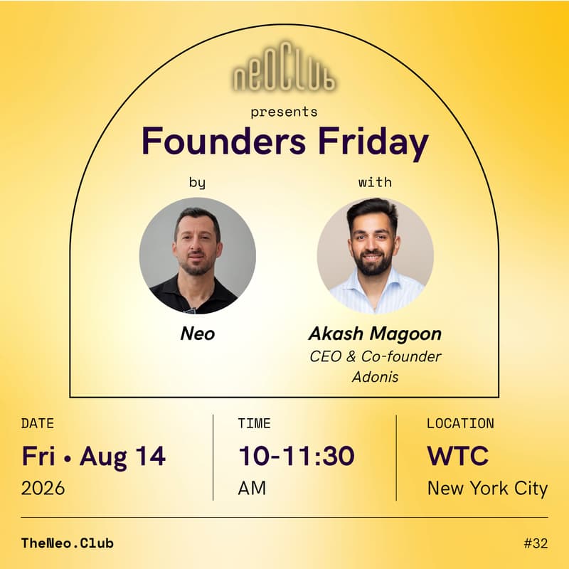 Cover Image for Founders Friday by Neo with Akash Magoon
