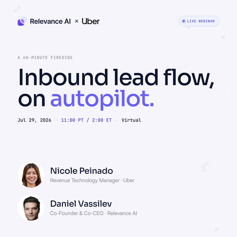 Cover Image for Inbound lead flow, on autopilot: Fireside with Uber