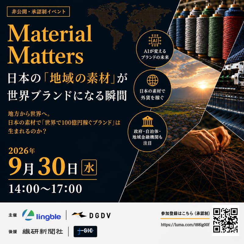 Cover Image for Material Matters|日本の「地域の素材」が世界ブランドになる瞬間