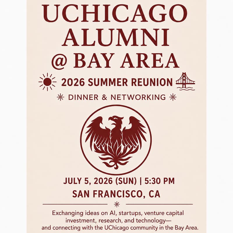 Cover Image for UChicago Alumni @ Bay Area 2026 Summer Dinner — San Francisco 7/5
