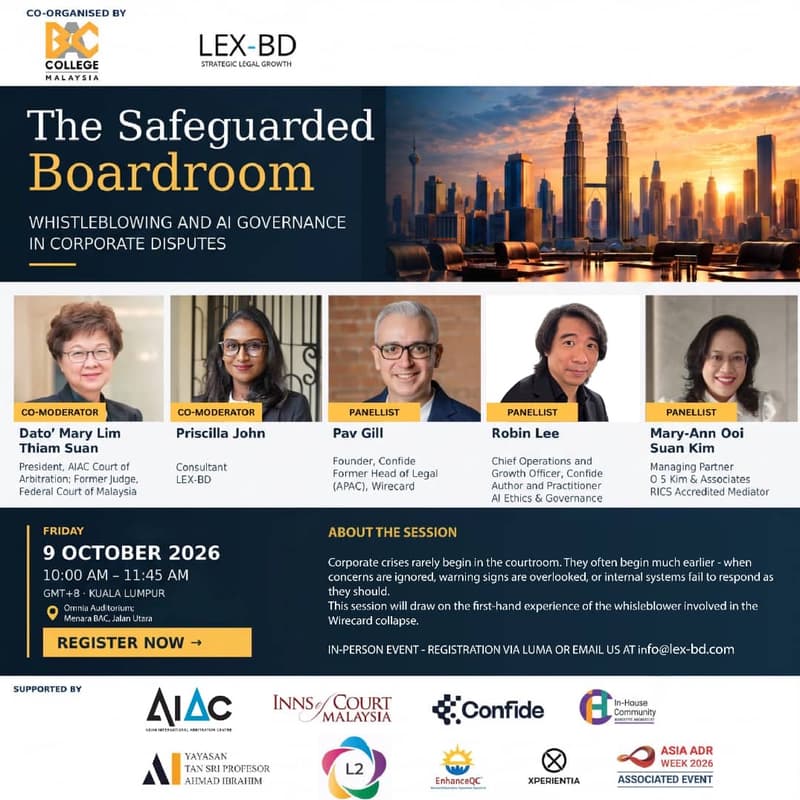 Cover Image for The Safeguarded Boardroom: Whistleblowing and AI Governance in Corporate Disputes