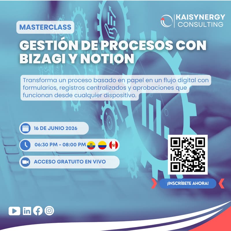 Cover Image for Masterclass: Gestión de Procesos en Bizagi y Notion