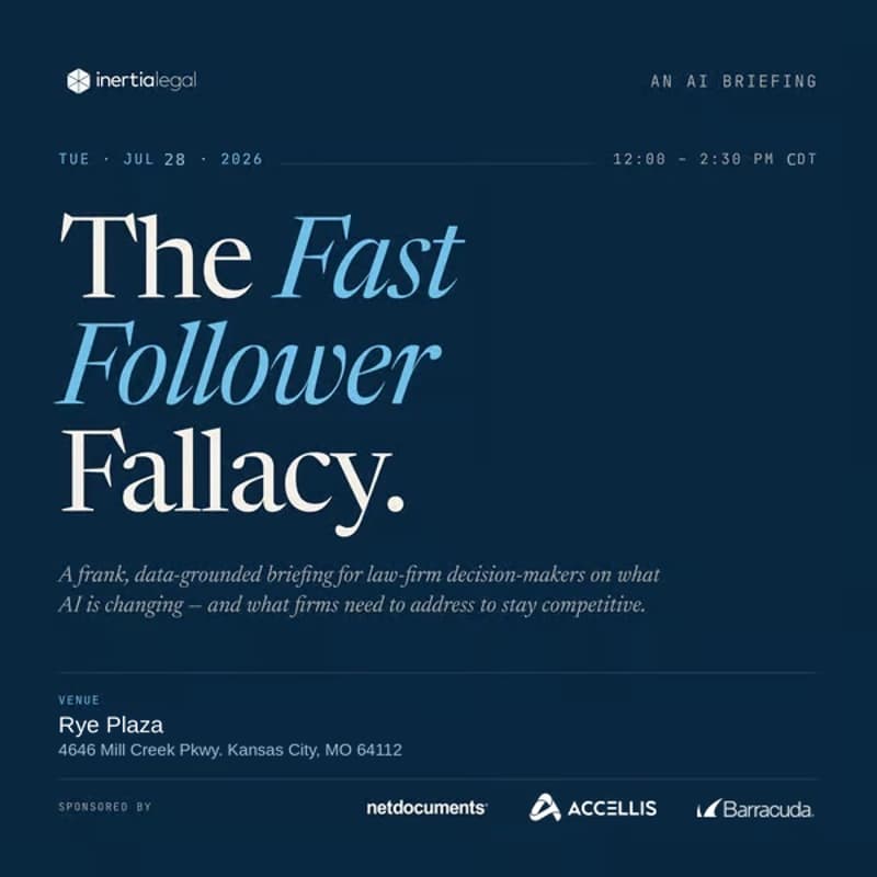 Cover Image for The Fast Follower Fallacy: An AI Briefing for Law Firm Decision-Makers