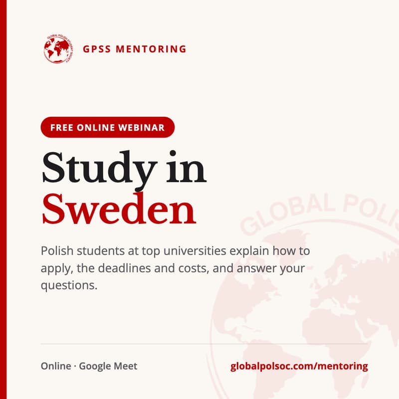 Cover Image for Studia w Szwecji – Webinar GPSS