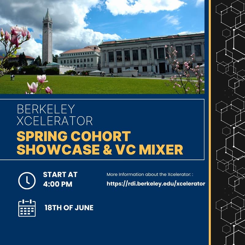 Cover Image for Berkeley Xcelerator Spring Cohort Showcase & VC Mixer