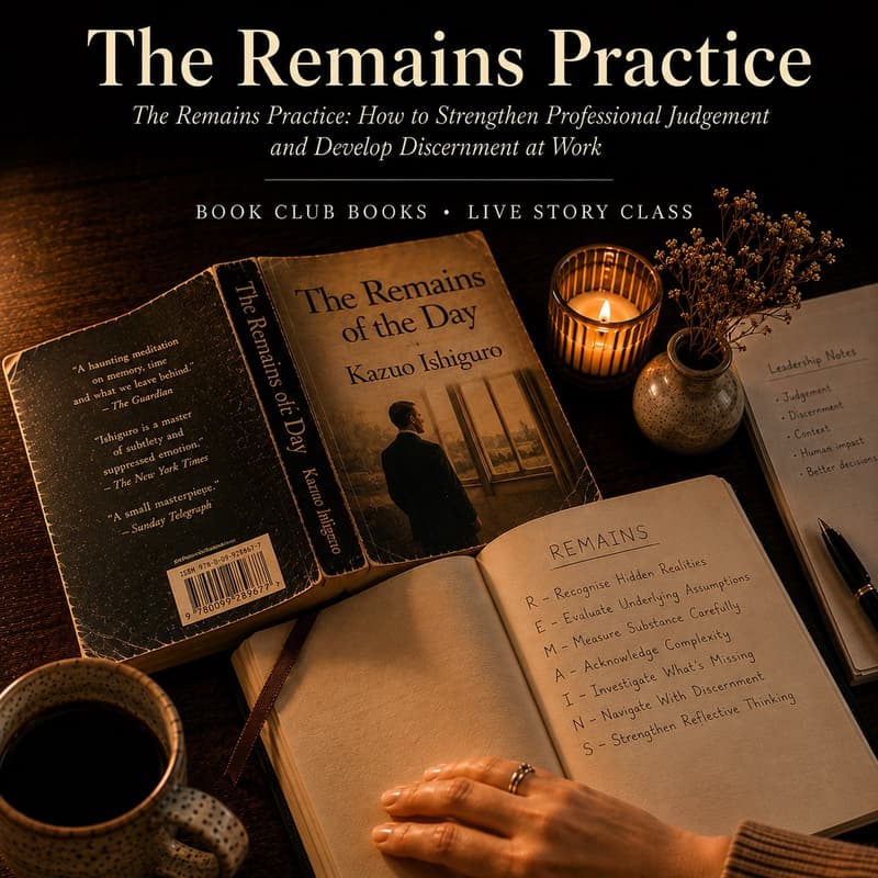 Cover Image for School of WorkLife Book Club Online Class The Remains Practice: How to Strengthen Professional Judgement and Develop Discernment at Work
