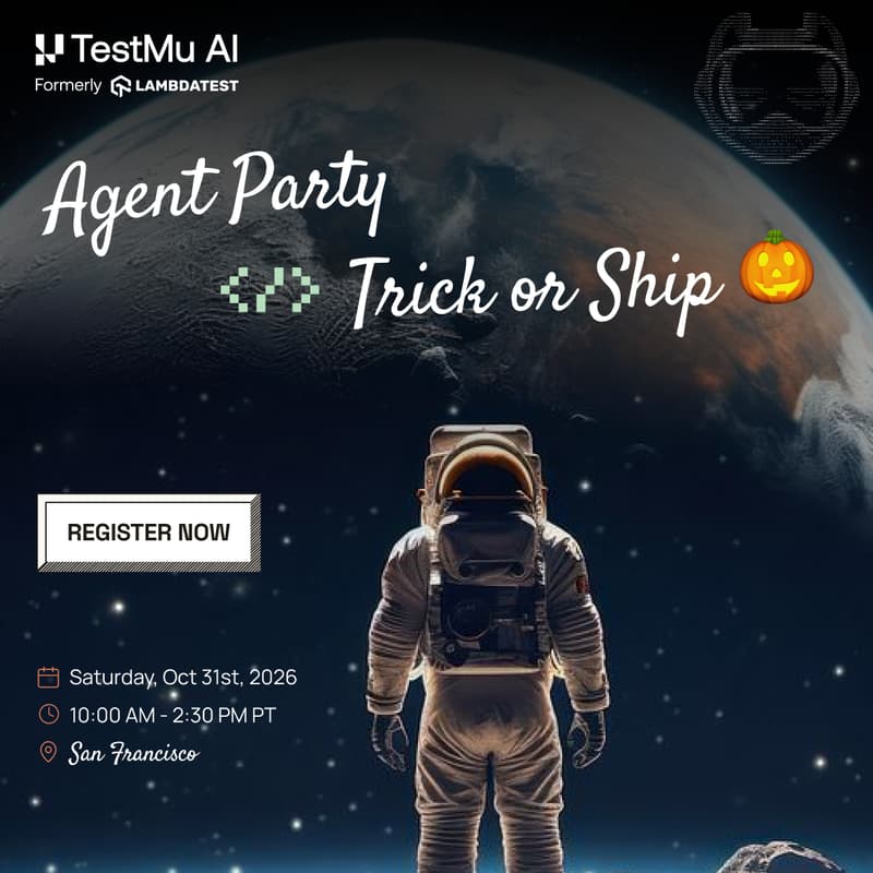 Cover Image for TestMu AI Agent Party Meetup