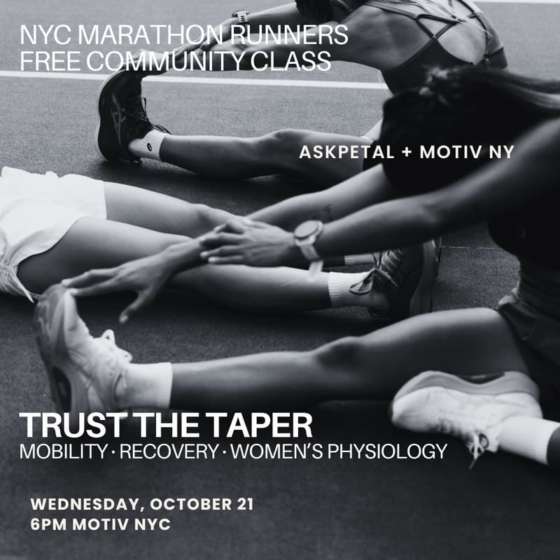 Cover Image for NYC Marathon Taper: Women’s Mobility + Recovery Community Class | AskPetal x MOTIV NY
