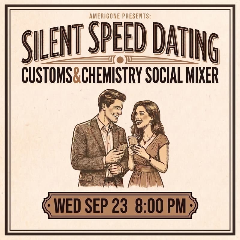 Cover Image for Silent Speed Dating - Customs & Chemistry Social Mixer (30s & 40s)