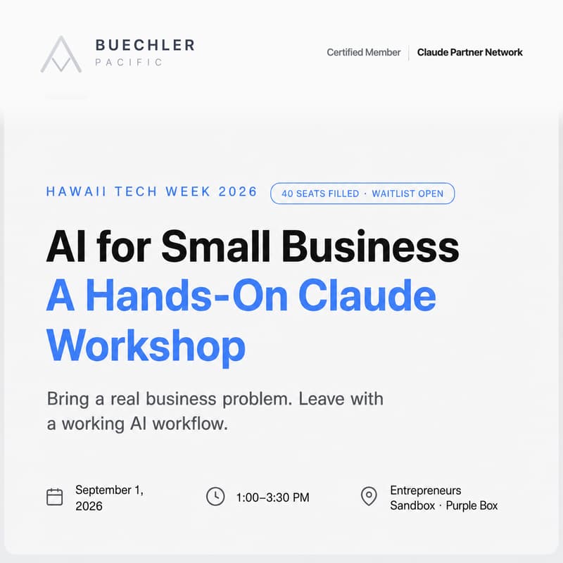 Cover Image for AI for Small Business: A Hands-On Claude Workshop