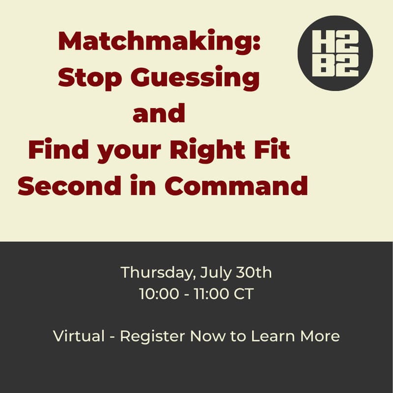 Cover Image for Matchmaking: Stop Guessing and Find your Right Fit Second in Command