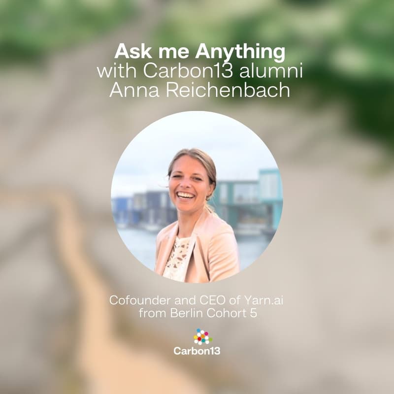 Cover Image for Weekly AMA with Carbon13 alumni Anna Reichenbach