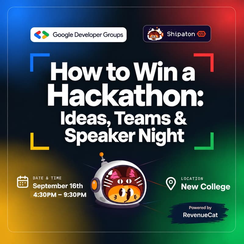 Cover Image for GDG UTSG - How to Win a Hackathon: Ideation, Team Matching & Speaker Night