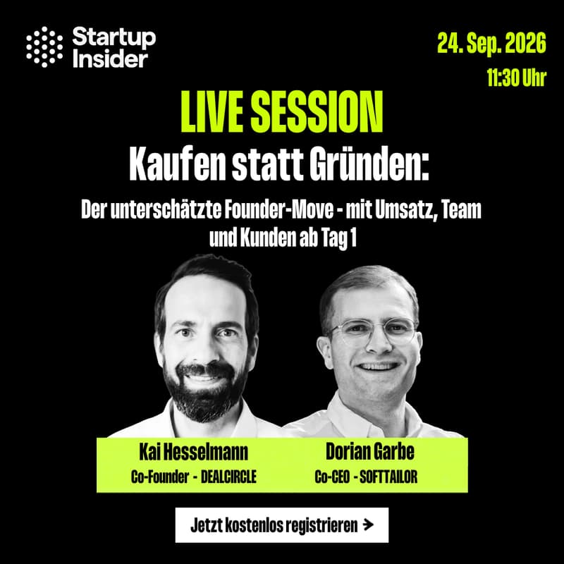 Cover Image for Kaufen statt Gründen: Der unterschätzte Founder-Move - mit Umsatz, Team und Kunden ab Tag 1