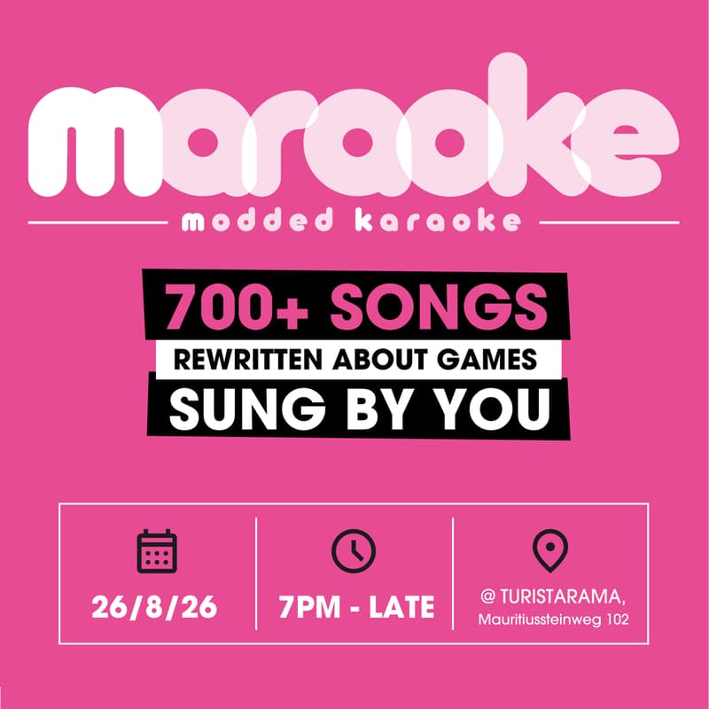 Cover Image for Maraoke LIVE! @ Gamescom 2026: the best karaoke night of your life, but with video game jokes