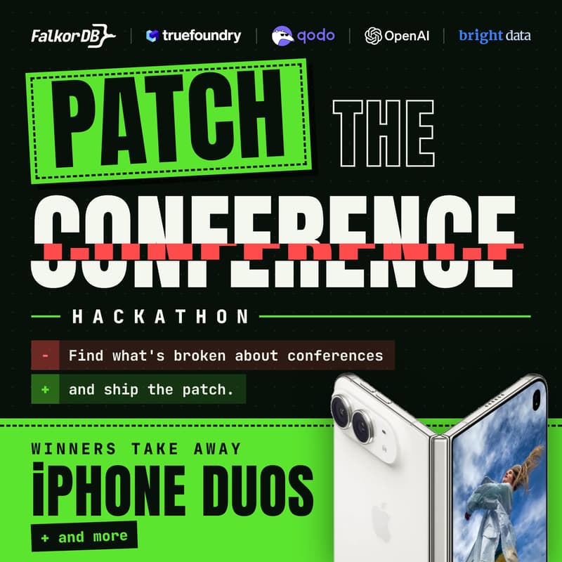 Cover Image for Win iPhone Duos at Patch the Conference Hackathon