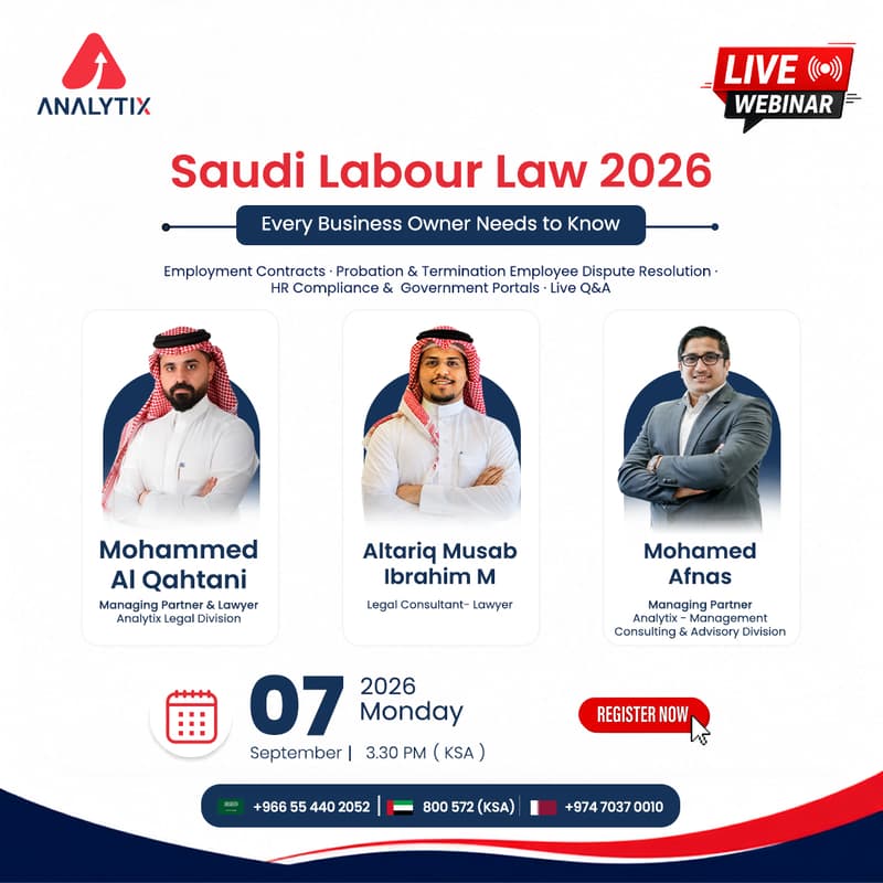 Cover Image for Live Webinar - Saudi Labour Law 2026: What Every Business Owner Needs to Know