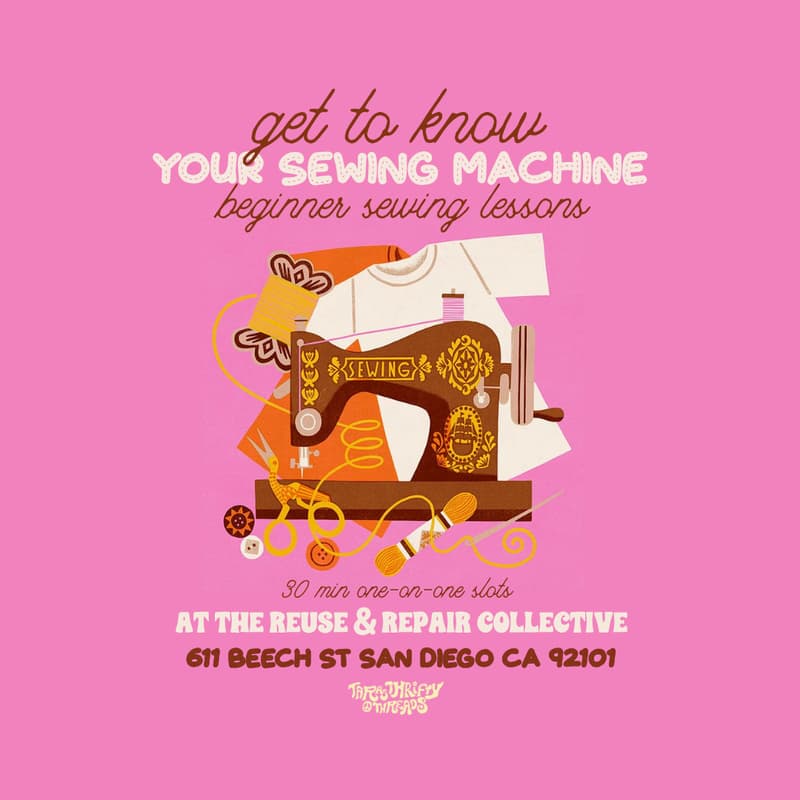 Cover Image for Get To Know Your Sewing Machine: Beginner Sewing Lessons: June 22nd