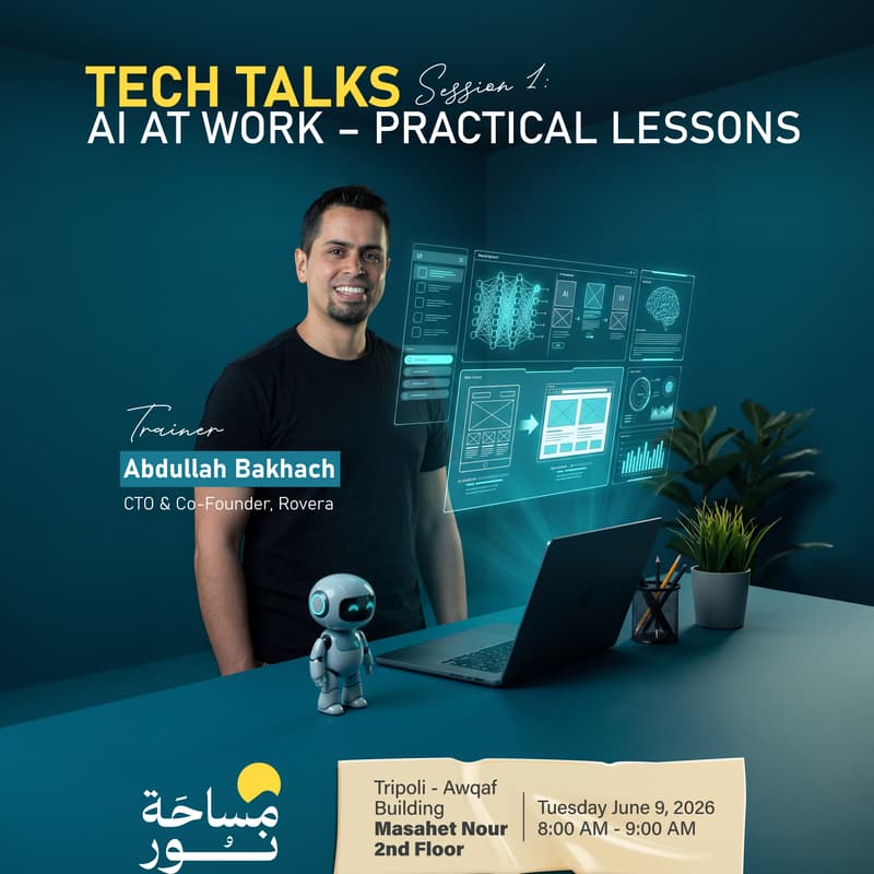 Cover Image for Tech Talk: AI in Work - Practical Lessons with Abdullah Bakhach
