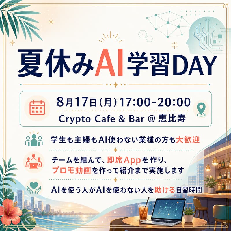 Cover Image for 夏休みAI学習DAY