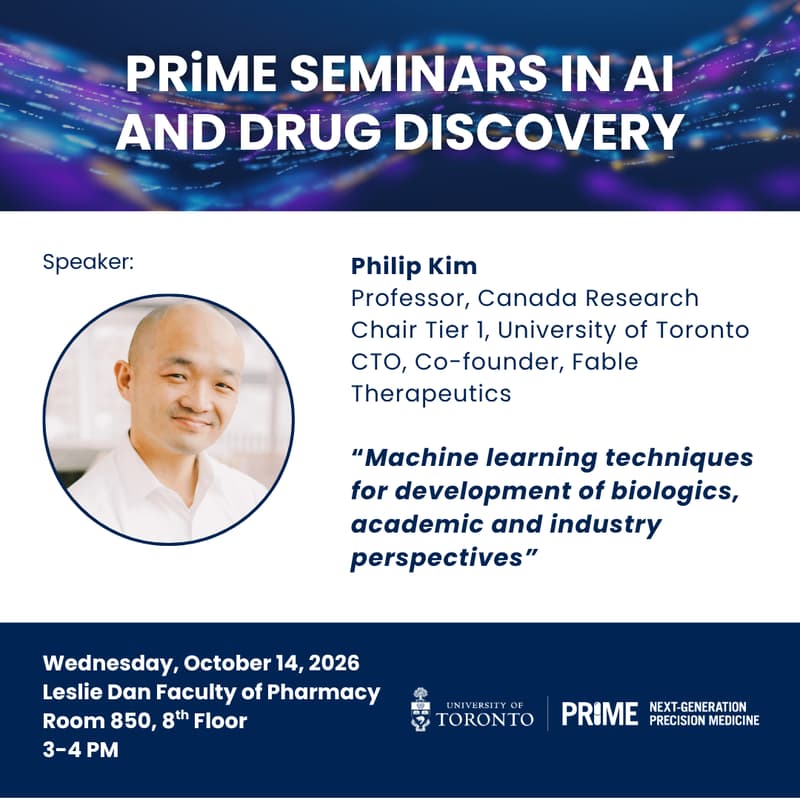 Cover Image for PRiME Seminars in AI and Drug Discovery