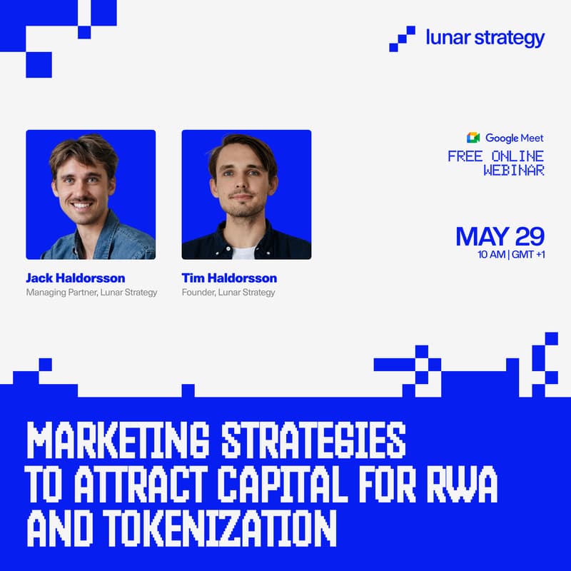 Cover Image for WEBINAR: Marketing Strategies to Attact Capital for RWA and Tokenization