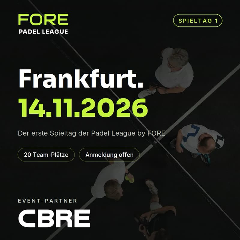 Cover Image for FORE Padel League – Spieltag 1 | Frankfurt