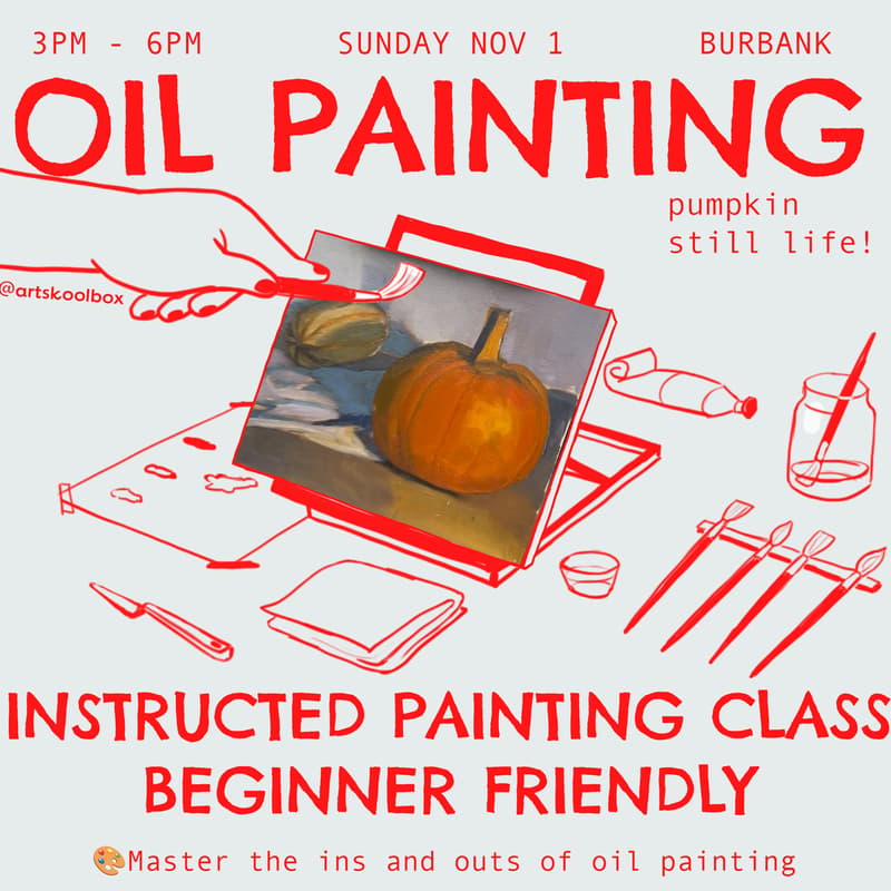 Cover Image for Oil Painting Class - Still Life Pumpkins (Halloween themed)