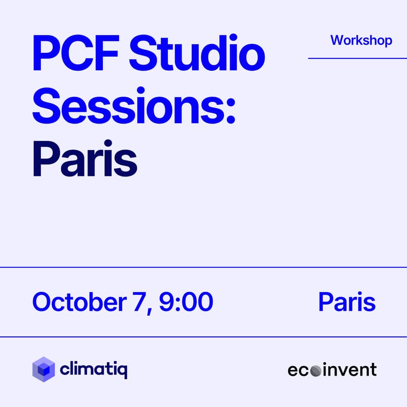 Cover Image for Paris | PCF Studio Sessions: Climatiq x ecoinvent