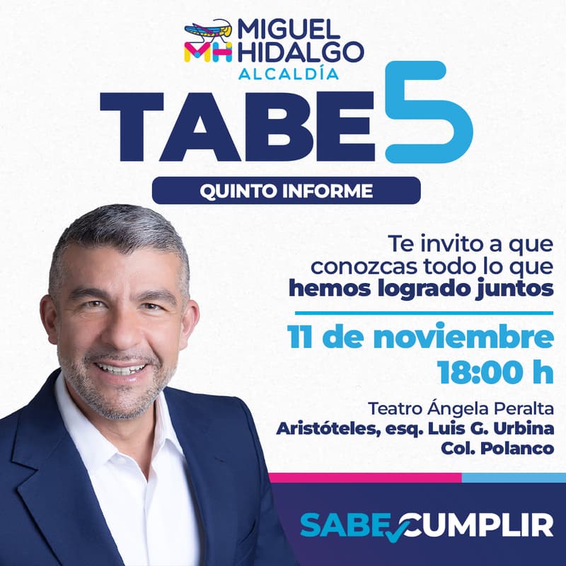 Cover Image for 5to Informe de Gobierno - Mauricio Tabe, Alcalde de Miguel Hidalgo