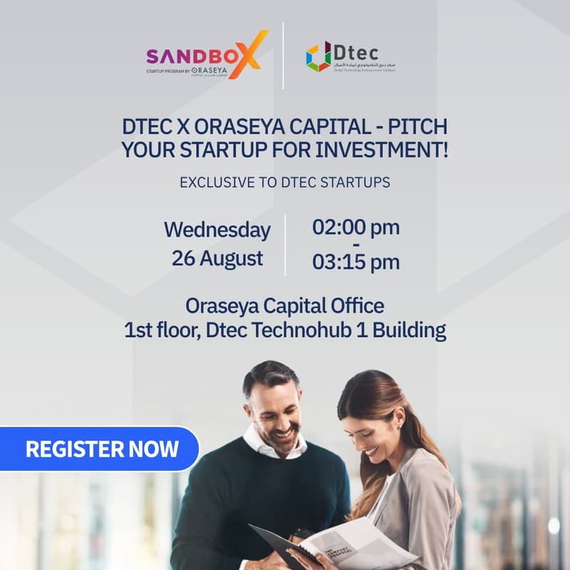 Cover Image for Dtec x Oraseya Capital - pitch your startup for investment!