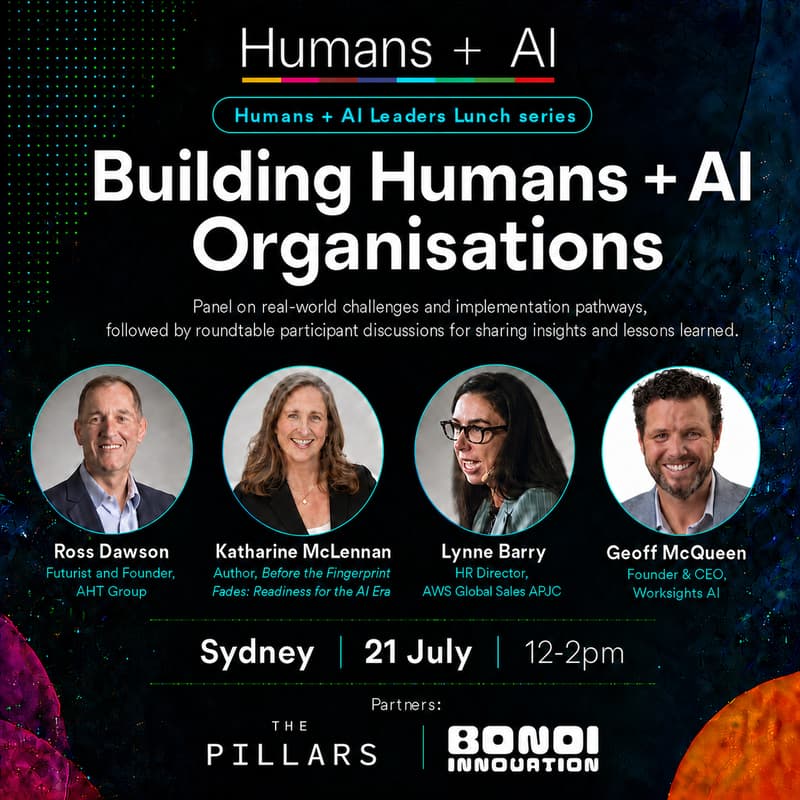 Cover Image for Leaders Lunch: Building Humans + AI Organisations