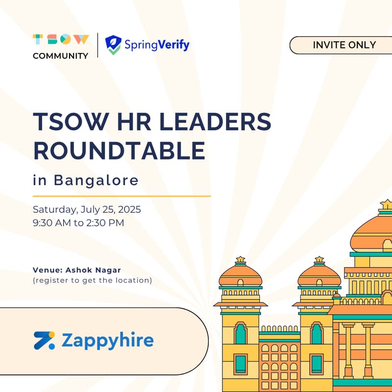 Cover Image for TSOW HR Leaders Roundtable in Bangalore