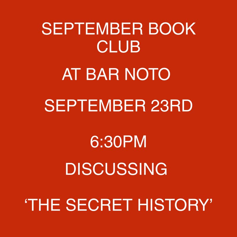 Cover Image for September Book Club - The Secret History