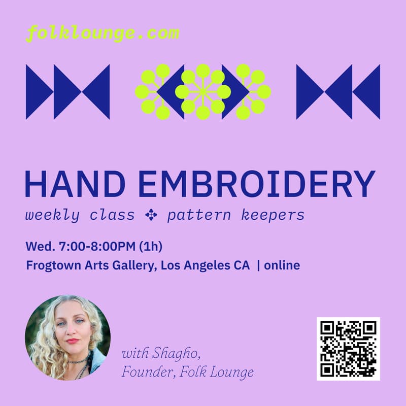 Cover Image for Hand Embroidery, Group Class ✥ Pattern Keepers