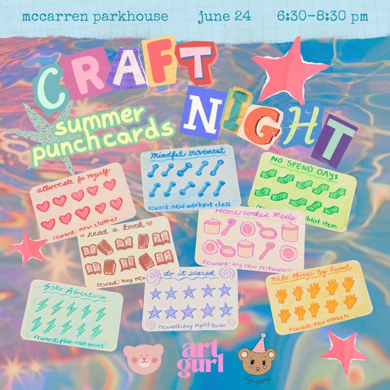 Cover Image for craft night: summer punch cards