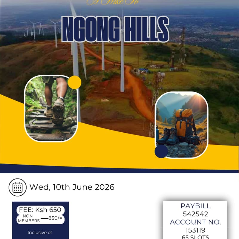 Cover Image for AECAS Presents a Ngong Hills hike and wellness session