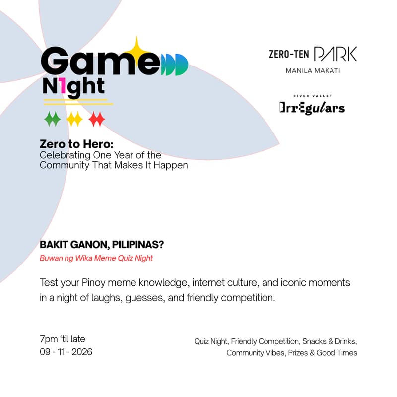 Cover Image for Community Night @ Zero-Ten Park Makati . ⋆˙ .