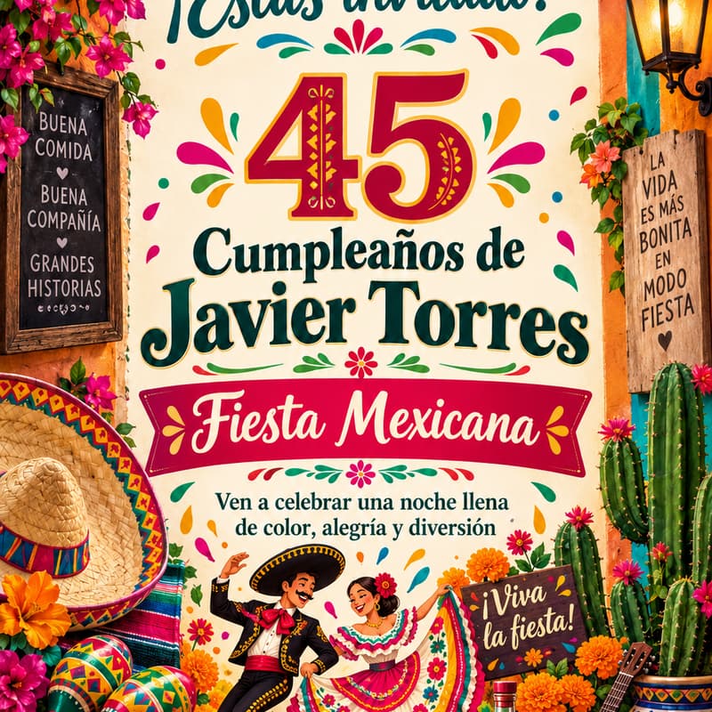 Cover Image for Javier cumple 45… ¡y se monta la mexicana! 🇲🇽🎉