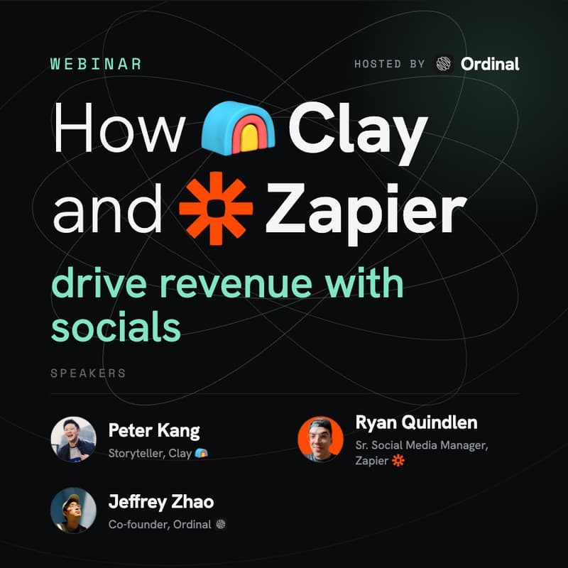 Cover Image for WEBINAR: How Clay & Zapier turn social sytems into revenue