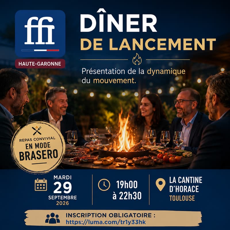 Cover Image for Dîner de Lancement des Forces Françaises de l'Industrie Haute-Garonne / Occitanie