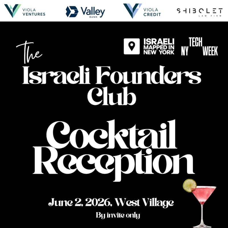 Cover Image for Cocktail Reception- Israeli Founders Club, NYC