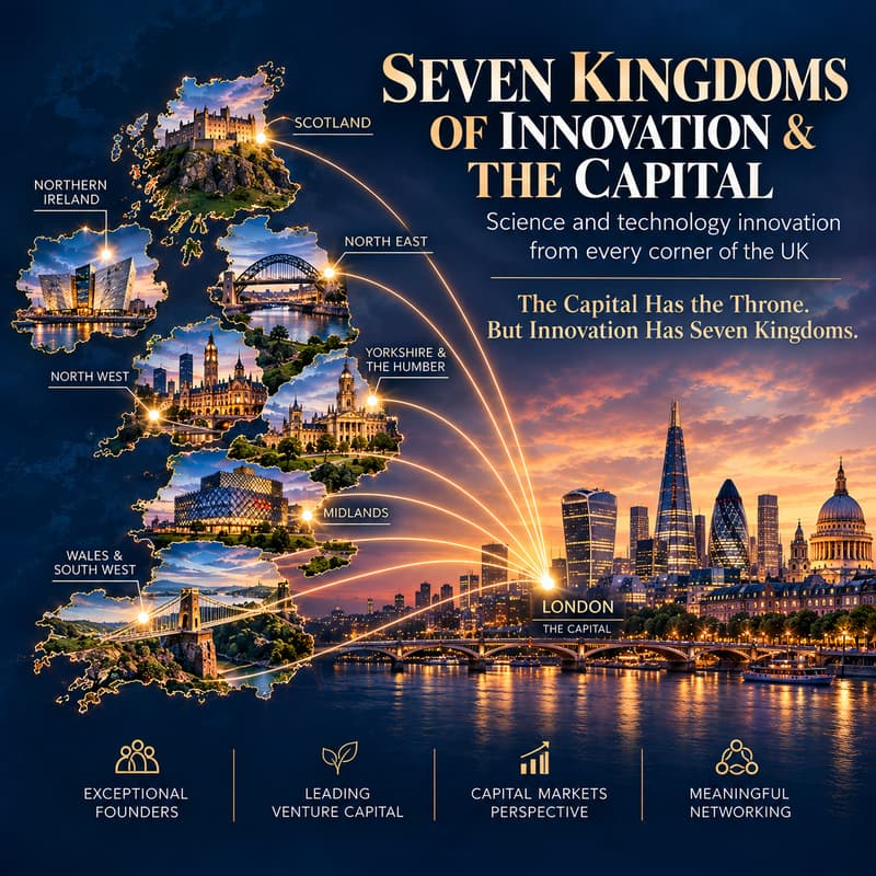 Cover Image for SEVEN KINGDOMS OF INNOVATION & THE CAPITAL Science and technology innovation from every corner of the UK