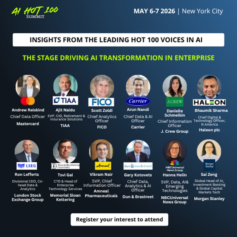 Cover Image for 2026 AI Hot 100 Summit - May 6-7, 2026 (Startup Ticket)