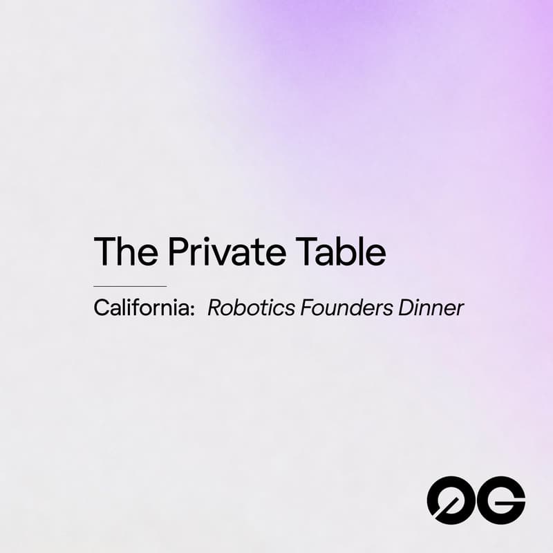 Cover Image for The Private Table: Robotics Founders Dinner @ SBC