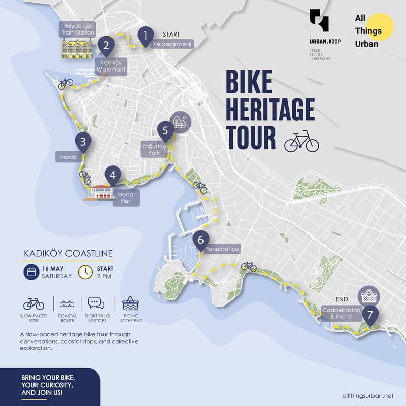 Cover Image for Heritage Bike Tour: Kadıköy Coastline by All Things Urban Istanbul Chapter