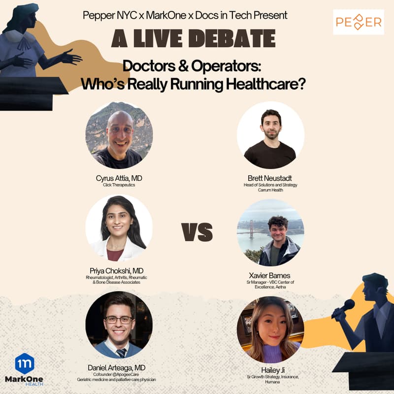 Cover Image for Pepper Talk Vol. 2 - A Live Debate: Doctors & Operators: Who’s Really Running Healthcare?