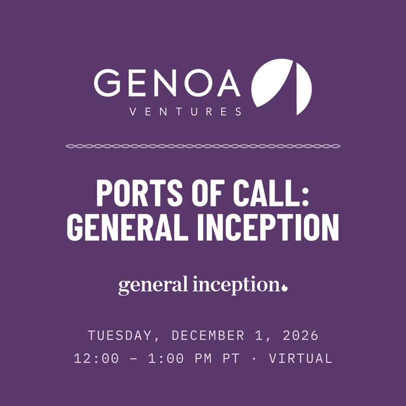 Cover Image for Genoa Ventures "Ports of Call": General Inception Update
